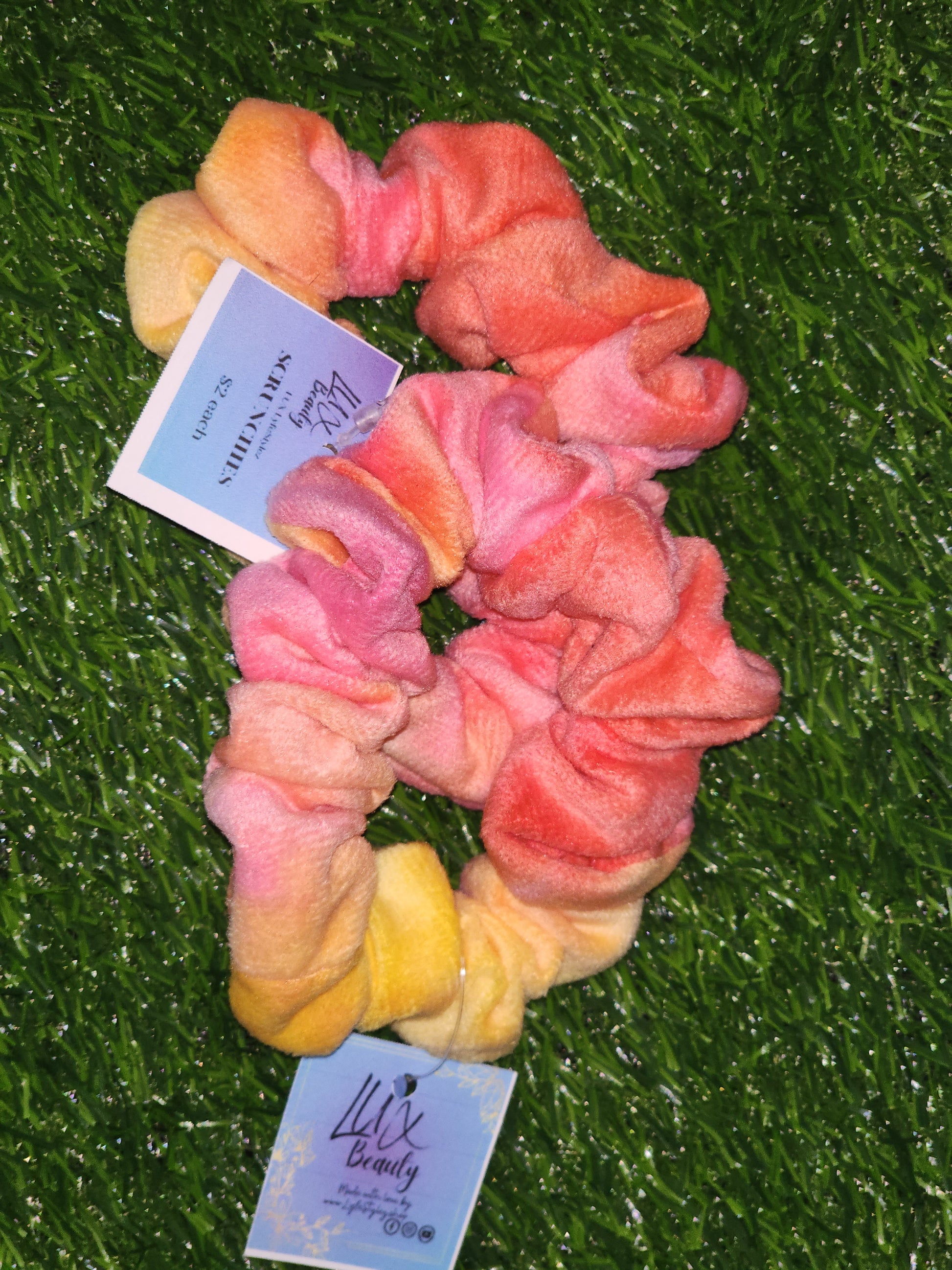 Velvet Tie-Dye Scrunchies